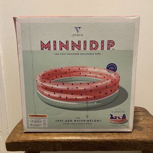 New La Vaca MINNIDIP Inflatable Pool 5.5ft Fits 3 Adults Watermelon Retro Design